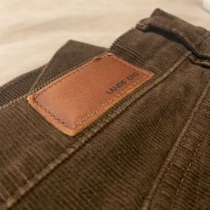 Brown High-Rise Corduroy Pants